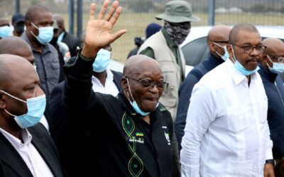 Former South African President Jacob Zuma hands himself in to police